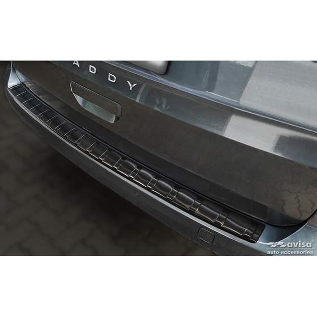 🔥 Super Deal: Avisa Schwarz Edelstahl Heckstoßstangenschutz für Volkswagen Caddy V 2020-