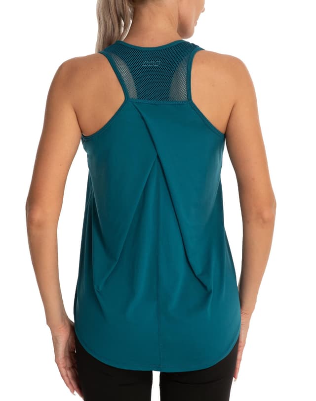 🌟 Sonderangebot: Damen Sport Tank Top Ärmelloses Leichte Fitness Top Yoga Oberteile Dunkelgrün XL 🌟