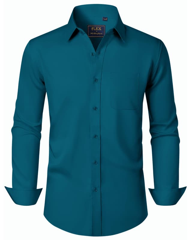 👔 J.VER Herren Hemd Langarm Regular Fit Stretch Freizeithemden