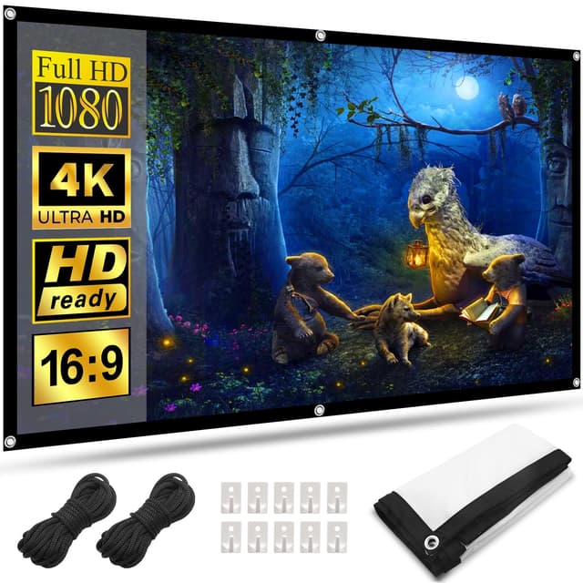 Leinwand Beamer 84 Zoll - HOPFROG Faltbare Projektorleinwand 🎥🌟