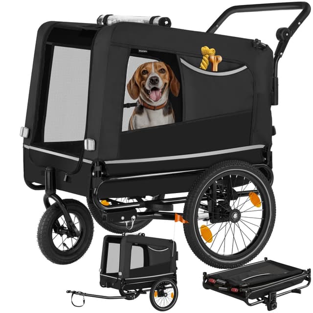 🐶🚲 Tectake® Hundeanhänger für Fahrrad und e-Bike 🐾🌟