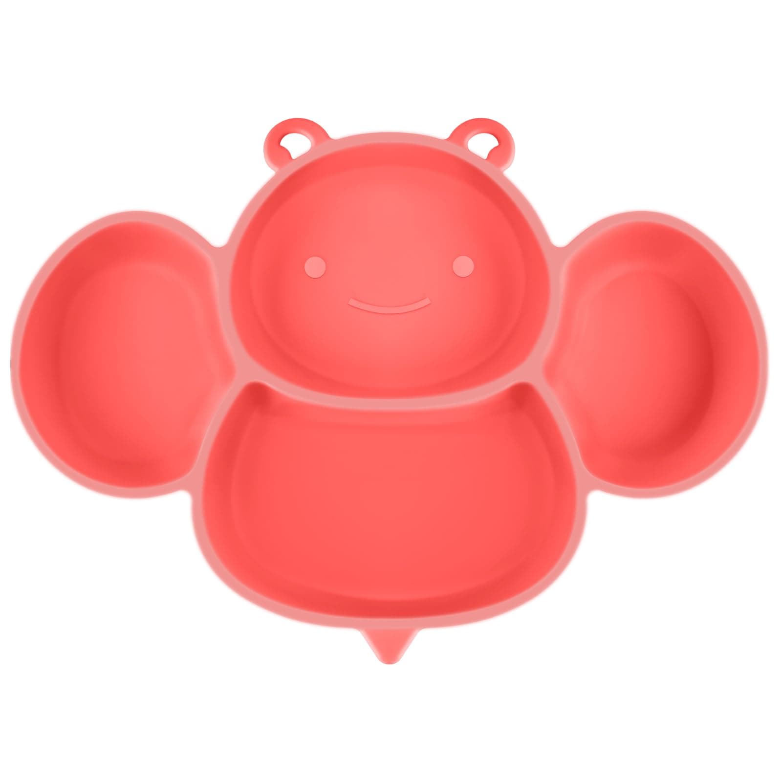 Vicloon Baby Teller & Tischset 🍽️ - Rutschfest & BPA-Frei - Rosa-biene