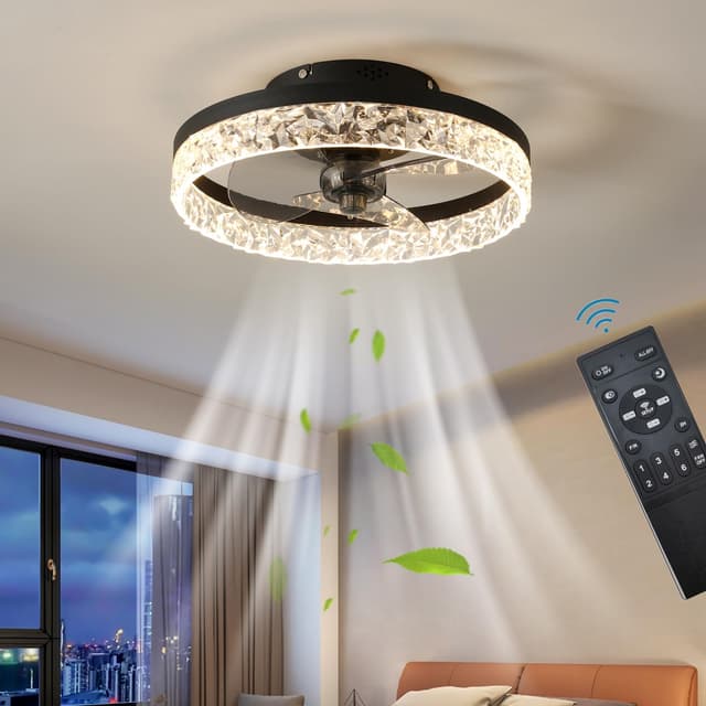 Exlafi Stumm Deckenventilatoren mit Beleuchtung Fernbedienung
