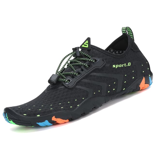 🌊👟 SAGUARO Badeschuhe Strandschuhe Aquaschuhe Wasserschuhe Surfschuhe Schwimmschuhe für Damen Herren Kinder, GR.35-48 Neu Schwarz 42 EU 🌊👟