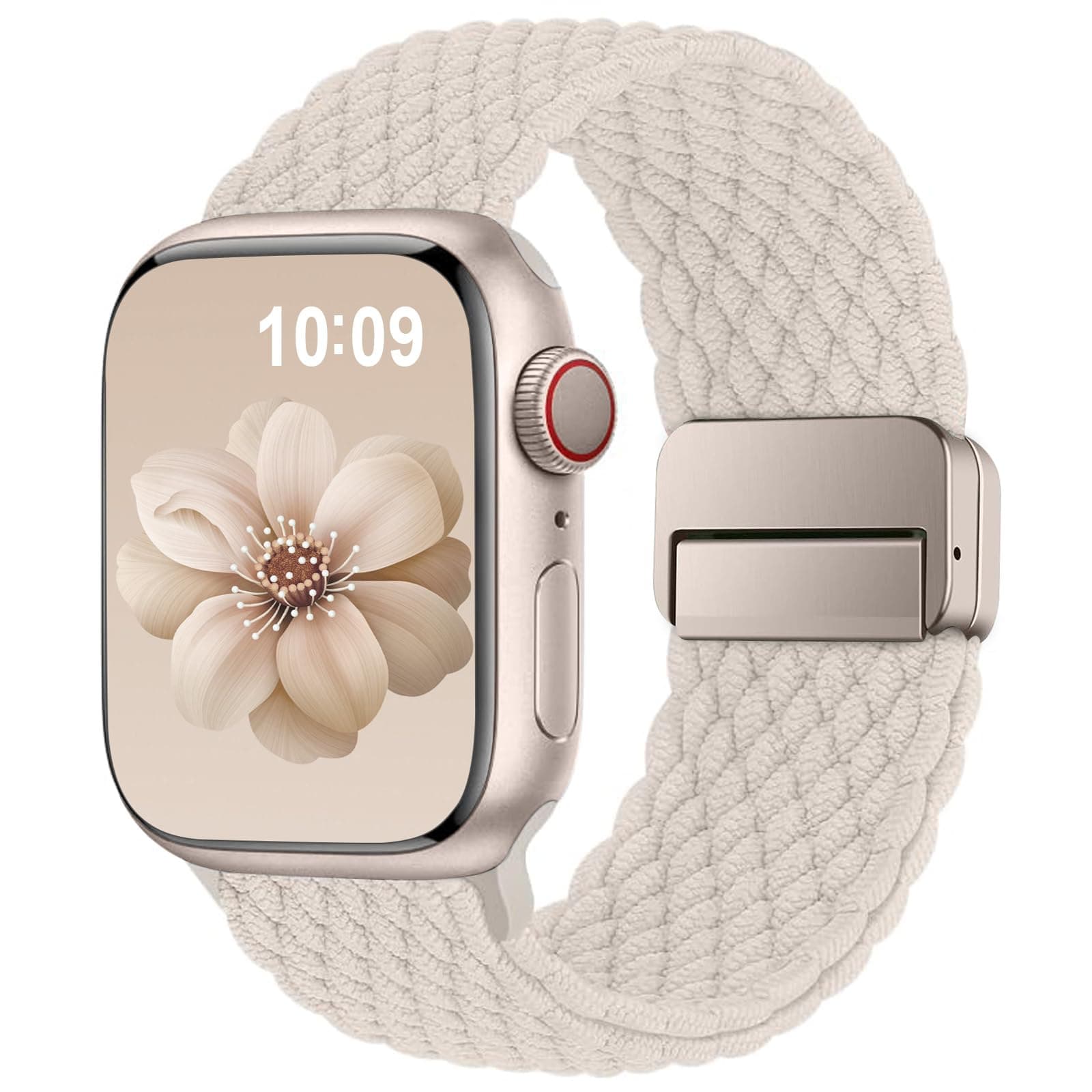 🌟 Higgs Geflochtenes Armband für Apple Watch - Magnetisch Verschluss Elastisch Stoff Sport Nylon Armband