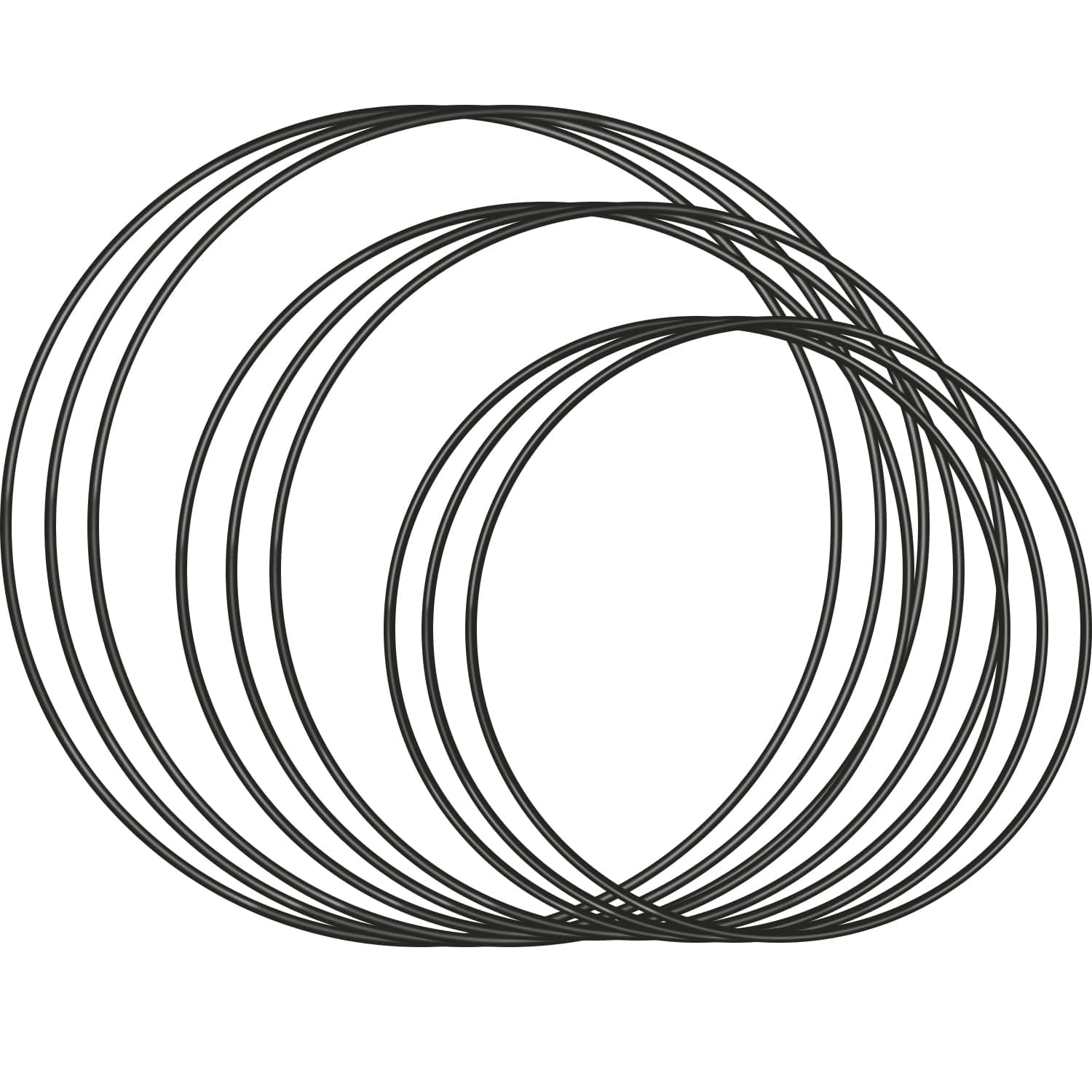 🎨 WDZGX Metallring Deko Ring 9stk - Drahtringe zum Basteln ideal 20cm 25cm 30cm DIY Dekoration