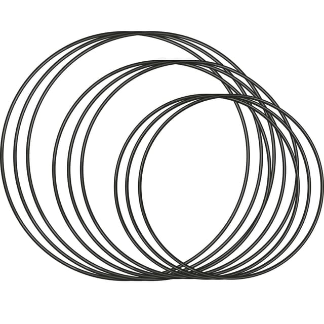 🎨 WDZGX Metallring Deko Ring 9stk - Drahtringe zum Basteln ideal 20cm 25cm 30cm DIY Dekoration