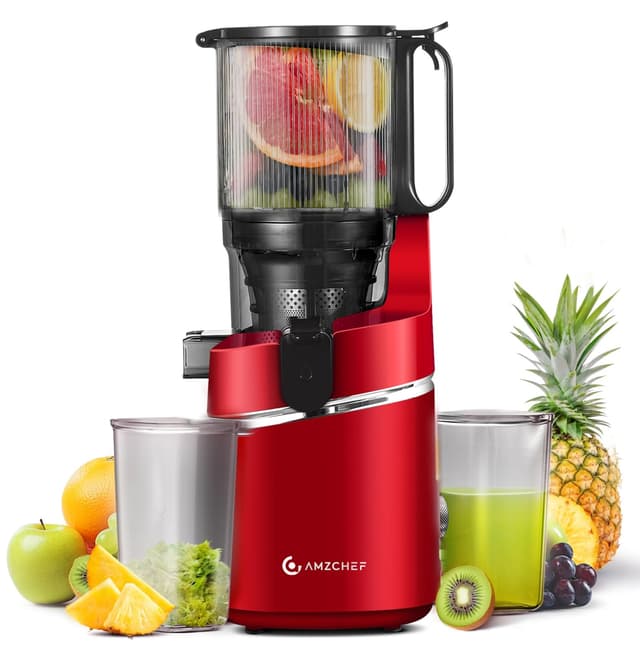 AMZCHEF 250W Automatischer All-In-One Entsafter - 135MM Öffnung und 1,8L für Gemüse und Obst 🍏🥤