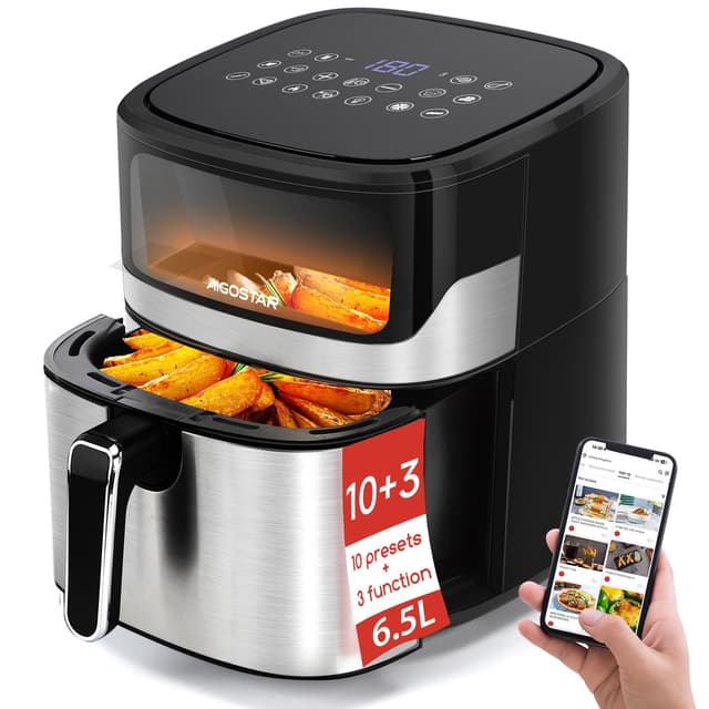 Aigostar Balloon Air Fryer - Heißluftfritteuse mit sichtbarem Fenster 🍟🔥
