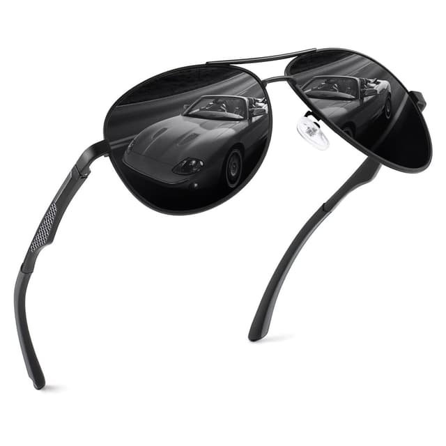 😎 GQUEEN Pilotenbrille Herren Polarisiert Sonnenbrille UV400 Pilot Flieger Damen