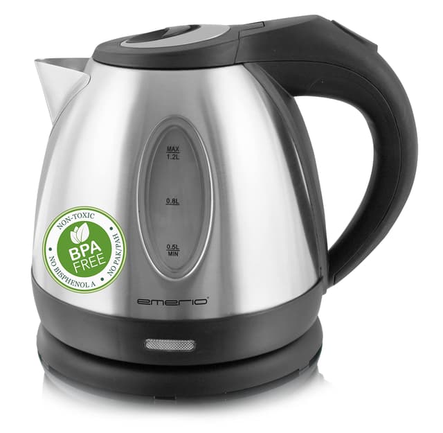 🔥 Deal: Emerio Wasserkocher Edelstahl 1.2L 1500W 360° Basis kabelgebunden 🚀