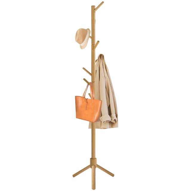YheenLf Kleiderständer Massivholz aus Kautschukholz 🌳🧥👜