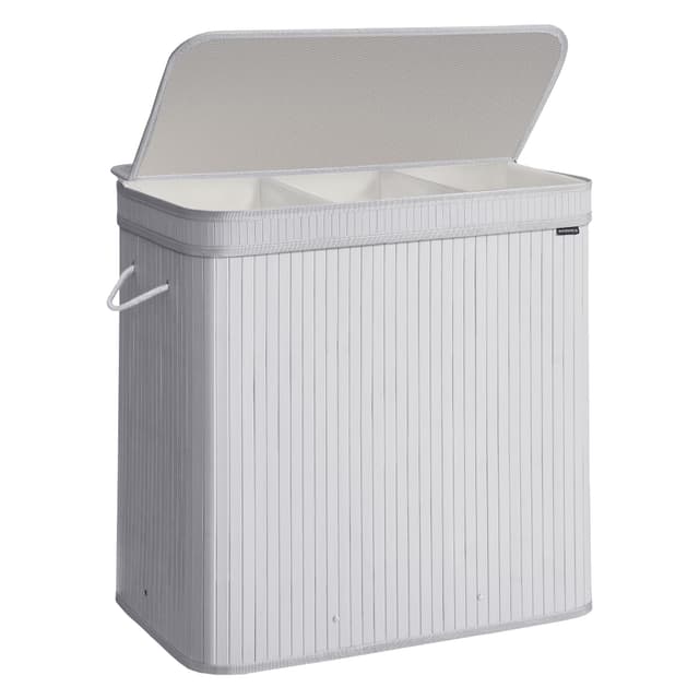 SONGMICS Wäschekorb mit Deckel, Wäschesammler Bambus 150L 🌿🧺