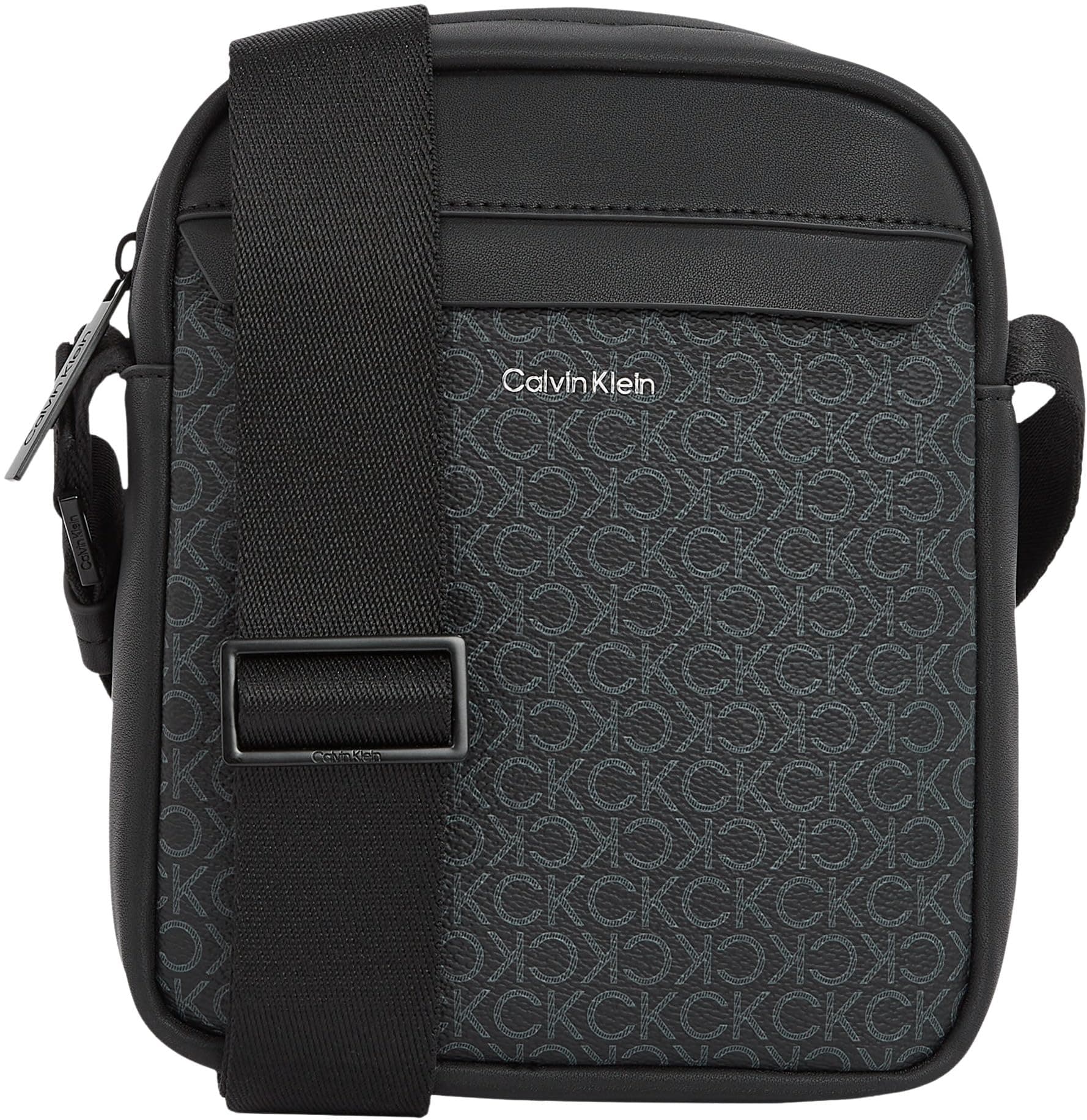 Calvin Klein Herren Umhängetasche Must Reporter Mono mit Logo-Print, Schwarz (Classic Mono Black), Einheitsgröße 🎒🖤