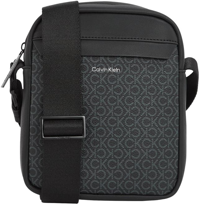 Calvin Klein Herren Umhängetasche Must Reporter Mono mit Logo-Print, Schwarz (Classic Mono Black), Einheitsgröße 🎒🖤