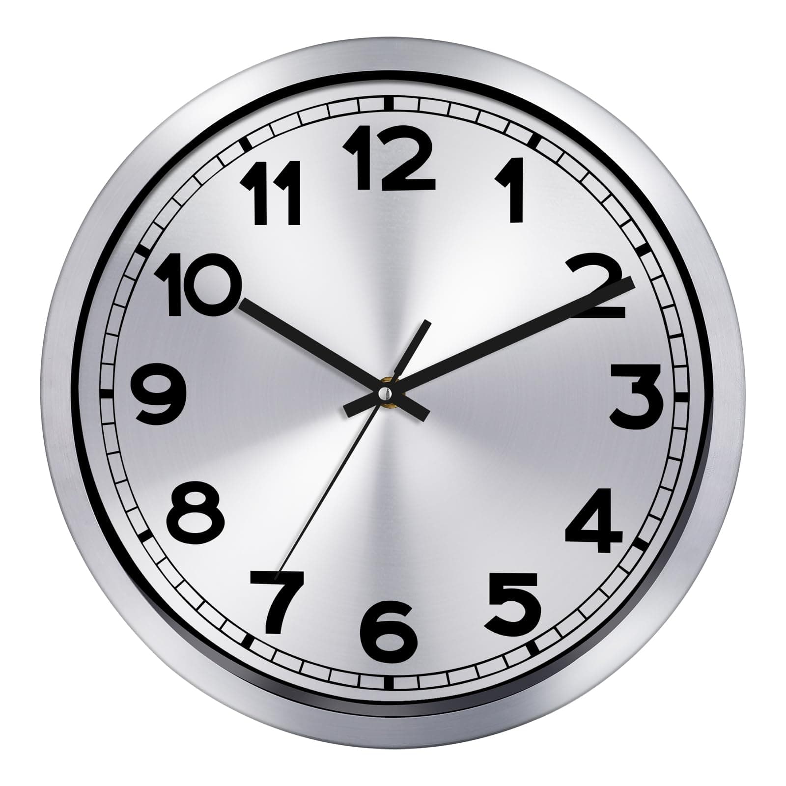 Plumeet Wanduhr, 30cm Batteriebetriebene Wanduhr mit Silbernem Aluminiumrahmen ⏰🏡