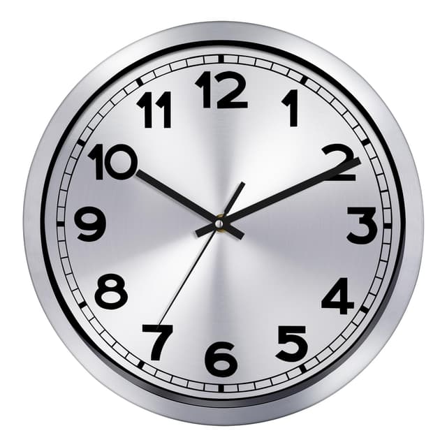 Plumeet Wanduhr, 30cm Batteriebetriebene Wanduhr mit Silbernem Aluminiumrahmen ⏰🏡