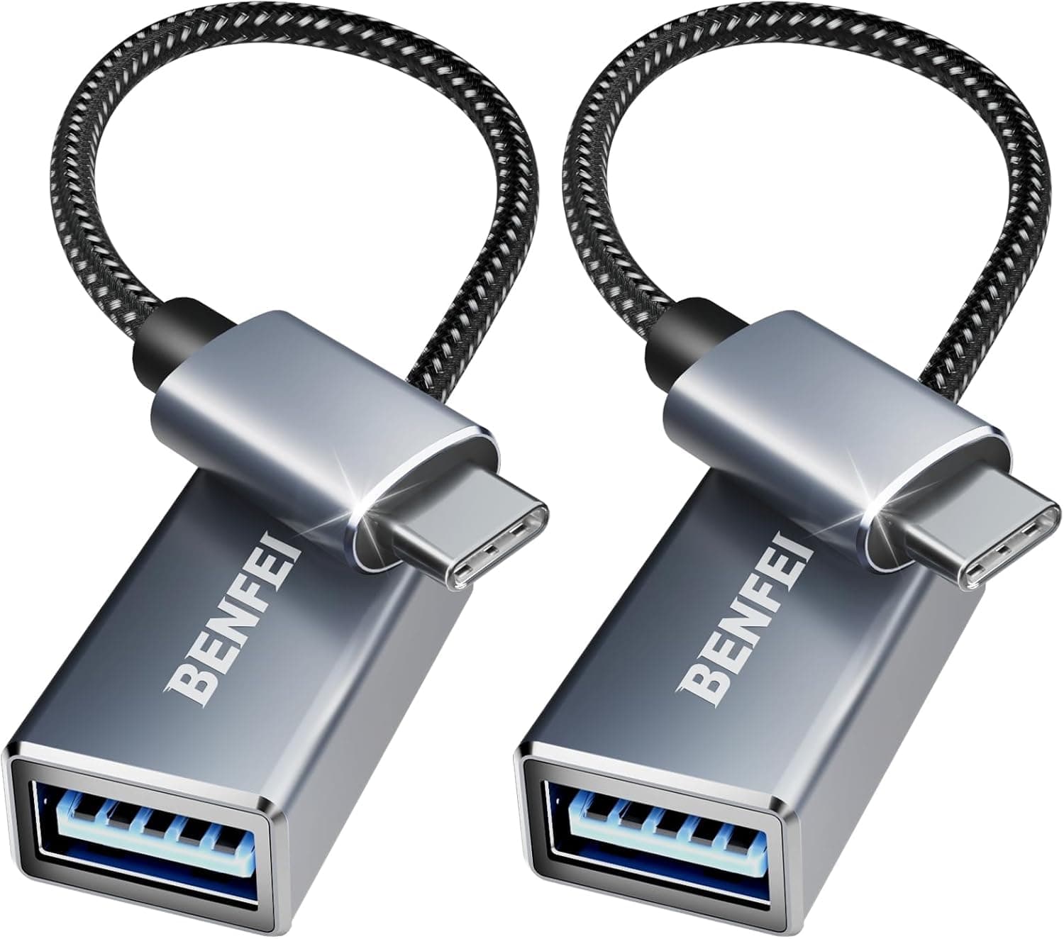 BENFEI USB C auf USB 3.0 Adapter, 2 Stück Grey 💻📱