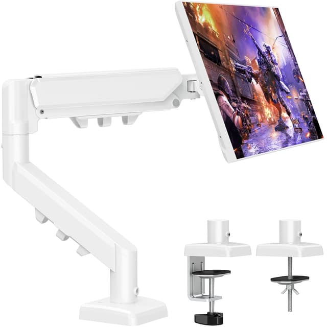 ELIVED Monitor Halterung für 13"-32" Monitor, Gasfeder Arm, Weiß 😎🖥️