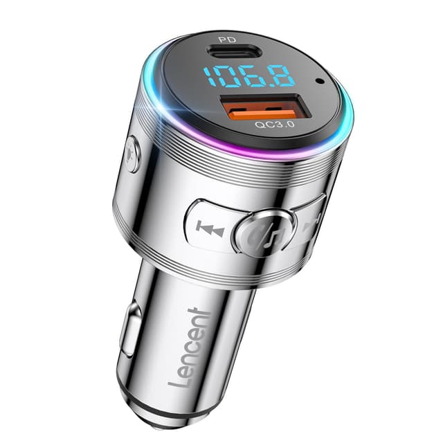 🚗 LENCENT 48W FM Transmitter Auto Bluetooth 5.3 🎵📲