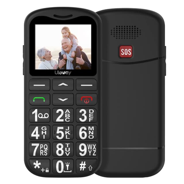 CHAKEYAKE Seniorenhandy mit Großen Tasten | Mobiltelefon Ohne Vertrag Schwarz-G180