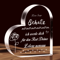 Valentinstag Geschenk für Sie Ihn 💖 Acryl Block Puzzle Geschenke für Frauen Sie Freundin