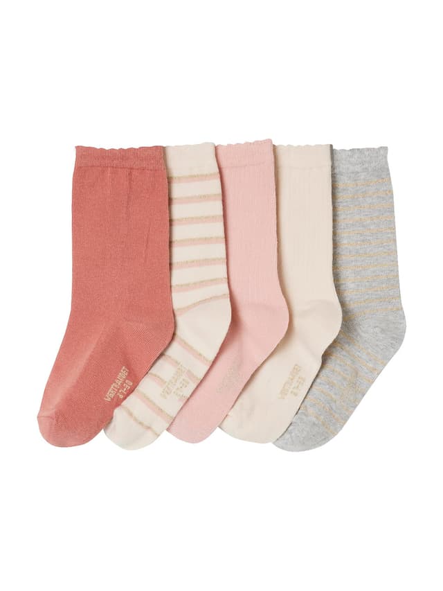 🧦 Vertbaudet 5er-Pack Mädchen Socken ROSE 19-22 - Angebot!