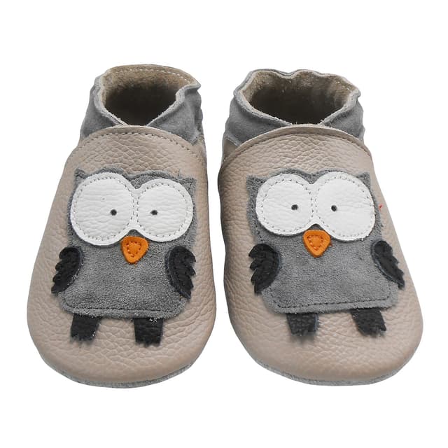 🦉 Bemesu Krabbelschuhe - Weiche Babylederschuhe für Kleinkinder 🦉
