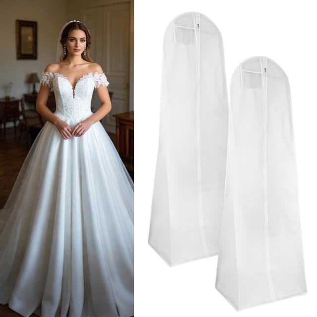2 Stück Brautkleidhülle Kleidersack 180 cm 👰👗