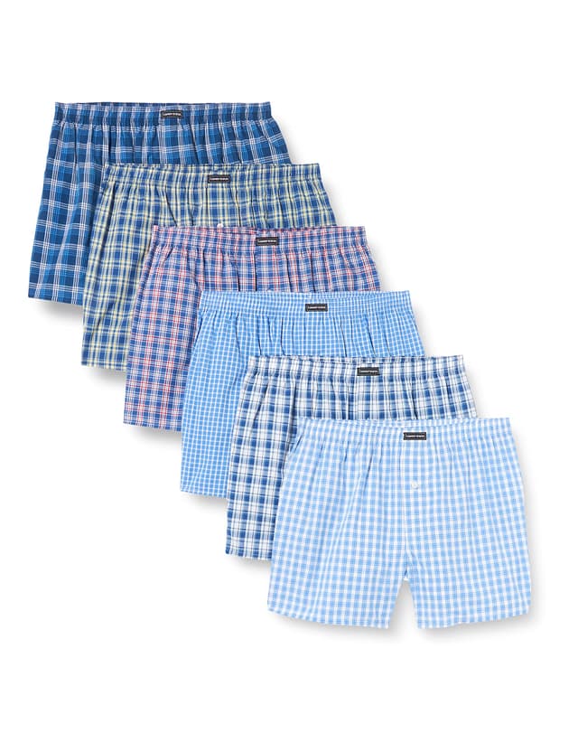 Lower East American Boxershorts Herren 10 Pack | 6 Pack aus 100% Baumwolle 😎 - Unterwäsche Herren, Unterhosen für Männer 6 Business M
