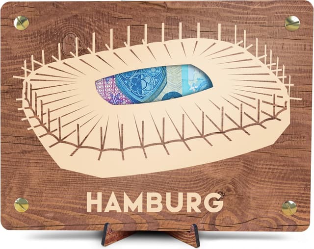Hamburg Geldkarte XL aus Holz 💌 | Hamburg Fanartikel 🌳