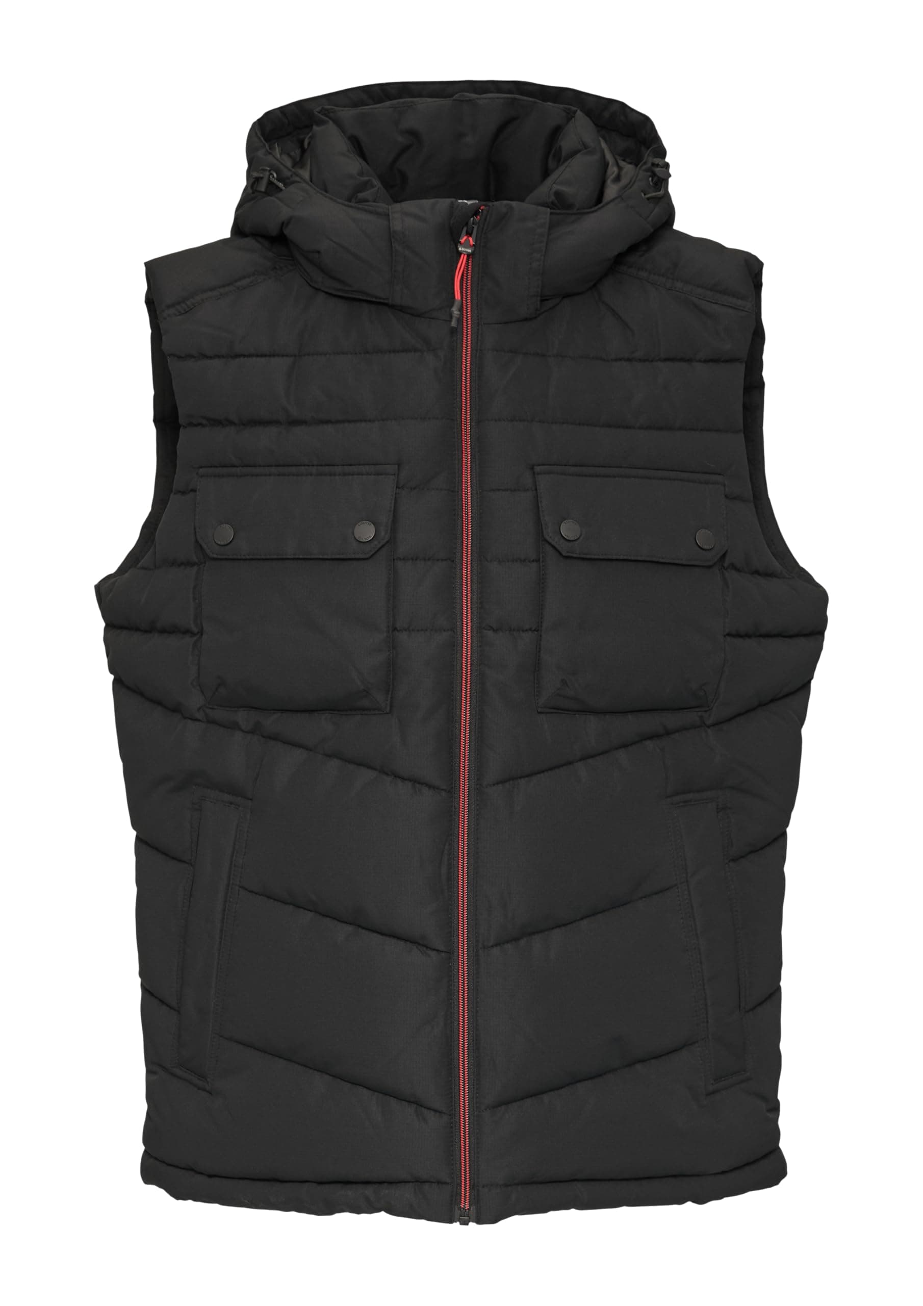 s.Oliver Gesteppte Weste mit abnehmbarer Kapuze 3XL Schwarz 🧥🖤