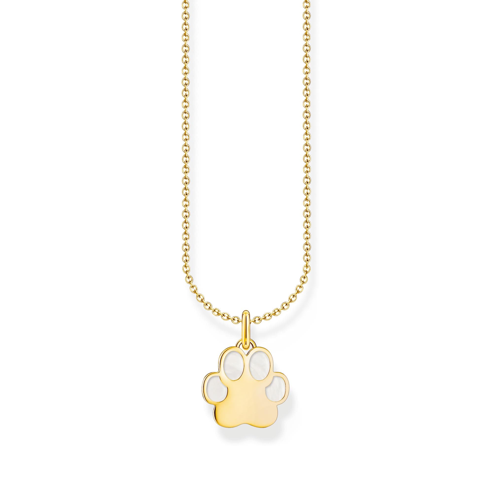 Thomas Sabo Kette mit Pfoten-Anhänger vergoldetes Silber KE2266-427-14 🐾🌟