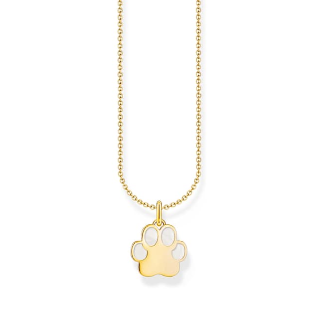 Thomas Sabo Kette mit Pfoten-Anhänger vergoldetes Silber KE2266-427-14 🐾🌟