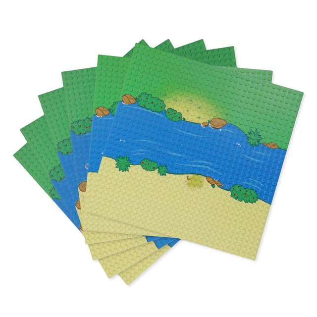 🌴 LADAMI 6 Platten Set Bauplatte - Tropischer Regenwald- Baseplate für Kreatives Spielen