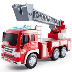 🚒 HERSITY Feuerwehr Spielzeug mit Drehleiter 🚨 Kinder Spielzeugauto 1:16 🌟