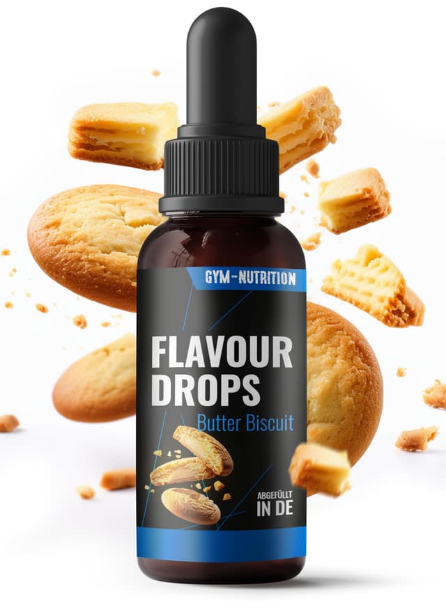 🌟 Sonderangebot! Gym Nutrition Flavor Drops Butterkeks Geschmack 🍪