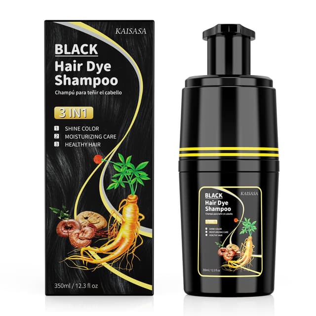 🌟 Haarfarbe Schwarzes Haarfärbeshampoo für Graues Haar 3 in 1 🌟