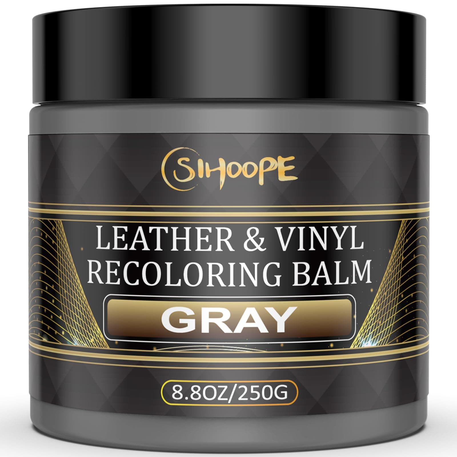SIHOOPE Grau-Leder-Reparatur-Set, 250ml 🛋️ Lederpflege für Ledercouches, Vinyl-Möbel, Sofas und Schuhe