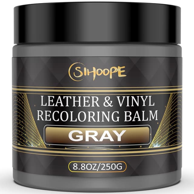 SIHOOPE Grau-Leder-Reparatur-Set, 250ml 🛋️ Lederpflege für Ledercouches, Vinyl-Möbel, Sofas und Schuhe