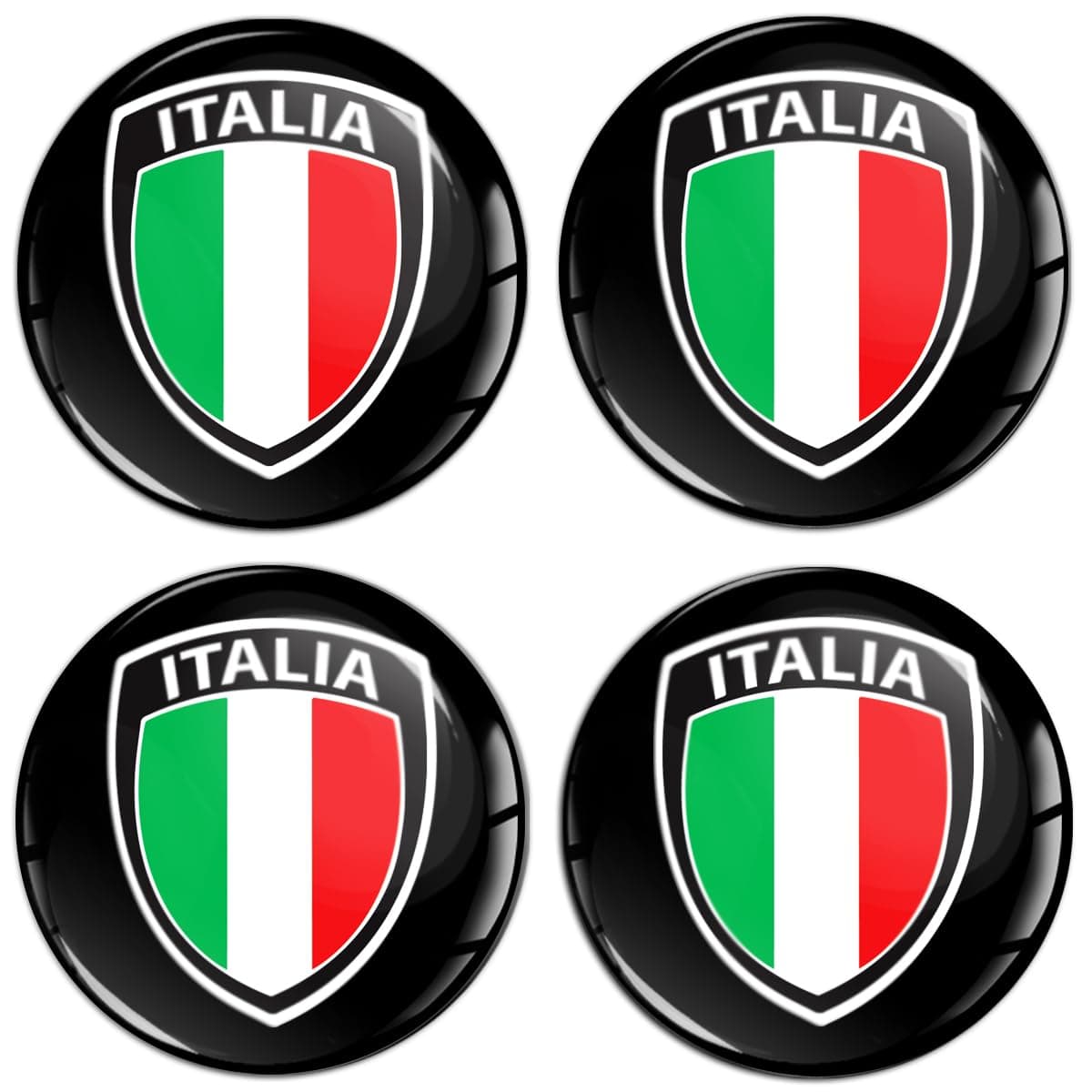 SkinoEu 4 x 60 mm Aufkleber für Radkappen Nabenkappen Nabendeckel Radnabendeckel Rad-Aufkleber Italy 🇮🇹