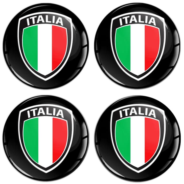 SkinoEu 4 x 60 mm Aufkleber für Radkappen Nabenkappen Nabendeckel Radnabendeckel Rad-Aufkleber Italy 🇮🇹