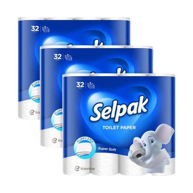 🚽🧻 Selpak Toilettenpapier 3-lagig, 4480 Blatt Klopapier 100% reine Zellulose