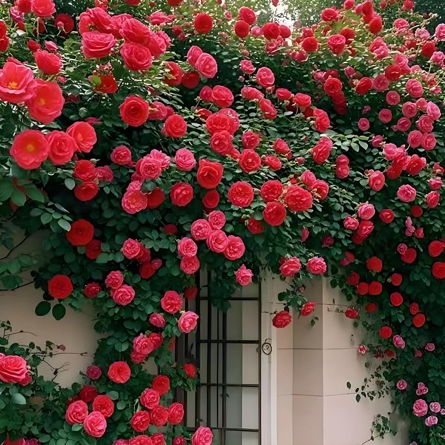 🌹 Rote Kletterrose 100 Samen - Ideal für Balkon, Garten und Fenster 🪟