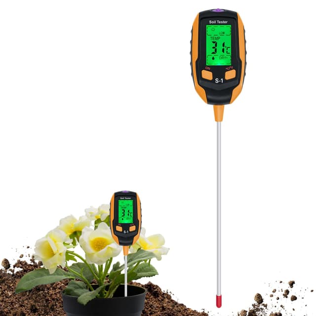 🌿🌞🌡️🌧️ Mcbazel Bodenmessgerät 4-in-1 für Gartenarbeit und Pflanzen 🌿🌞🌡️🌧️
