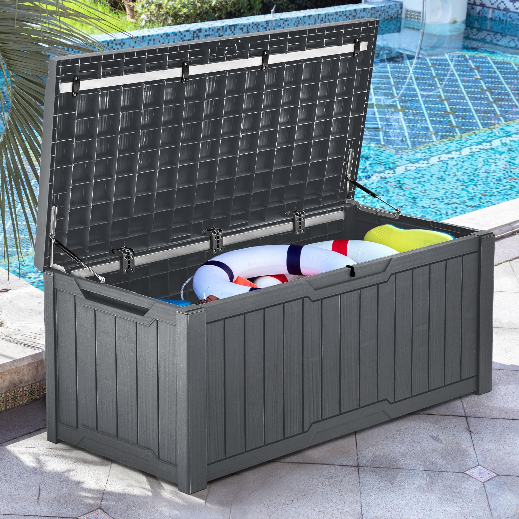 YITAHOME Outdoor-Speicherbox mit Kissen, 120-Gallonen-Wasserdichte Terrassenspeicherbox 🌞🏡
