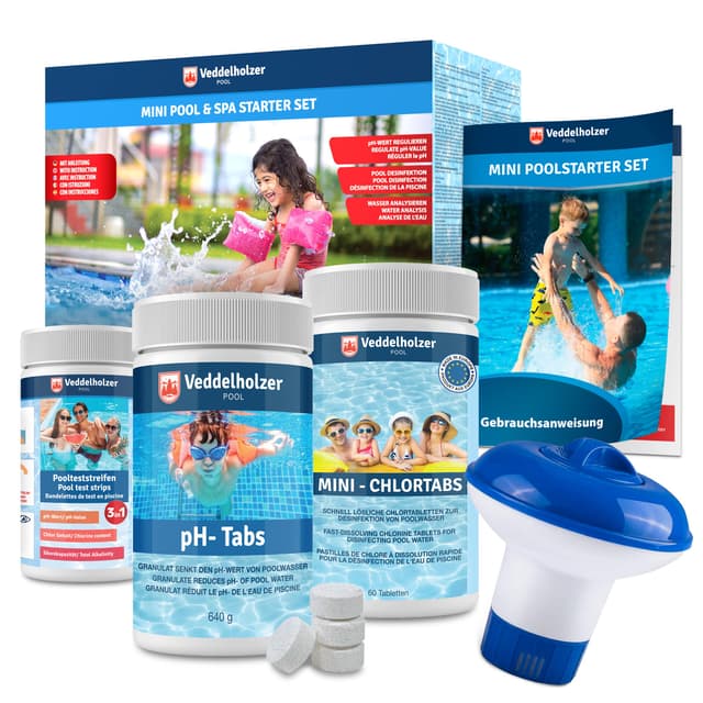 🏊‍♂️ Veddelholzer Mini 4 in 1 Reinigungsset Pool & Spa Poolreiniger