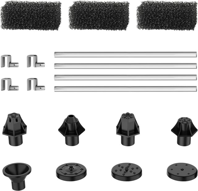 🌞🌿 Yzert Solar Springbrunnen Aufsatz Set - 8 DIY Effekte Düse & 4 Fixierer & 3 Filterschwämme