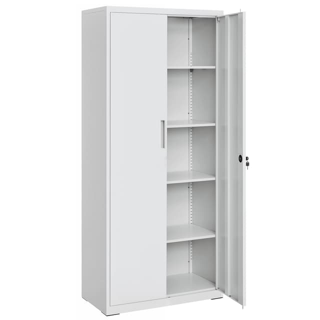 SONGMICS Aktenschrank, Mehrzweckschrank 5 Ebenen Stahl-Aufbewahrungsschrank 🔒🔧🏢