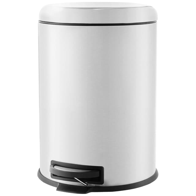 🚮 Amazon Basics Rund Tret-Mülleimer, Edelstahl, 20 l, Silberfarben 20L 🛒